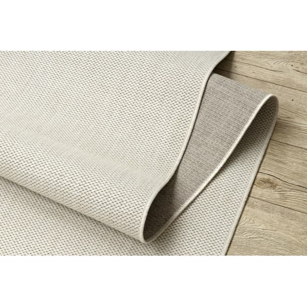Löpare SISAL FLOORLUX design 20433 grädde PLAIN 120 cm, 120x360 cm