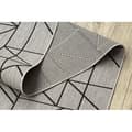 Miniatyrbild 4 av 5: Löpare  SIZAL FLOORLUX design 20605 TRIANGLER, GEOMETRISK silver / svart 120 cm, 120x260 cm