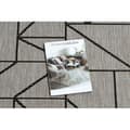 Miniatyrbild 2 av 5: Löpare  SIZAL FLOORLUX design 20605 TRIANGLER, GEOMETRISK silver / svart 120 cm, 120x260 cm
