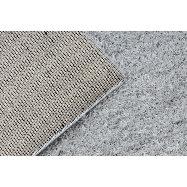 Tæppe BUENOS 7005 shaggy almindelig, ensfarvet sølv, 160x220 cm