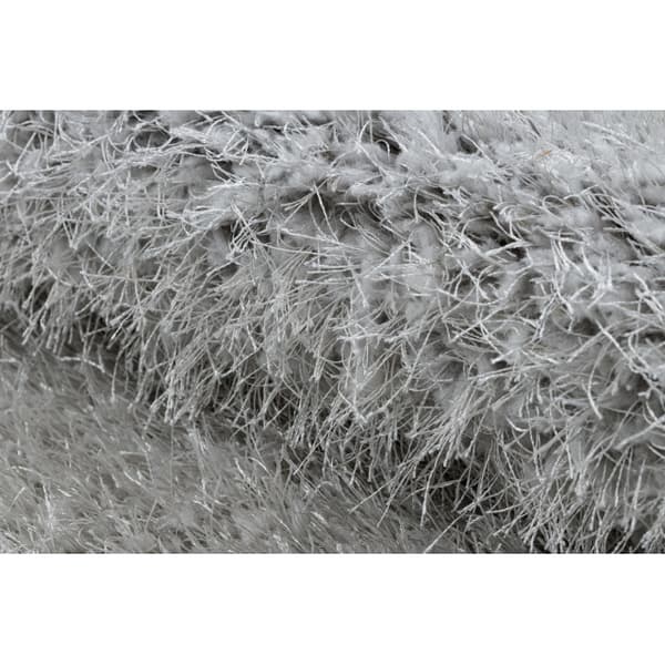 Tæppe BUENOS 7005 shaggy almindelig, ensfarvet sølv, 160x220 cm