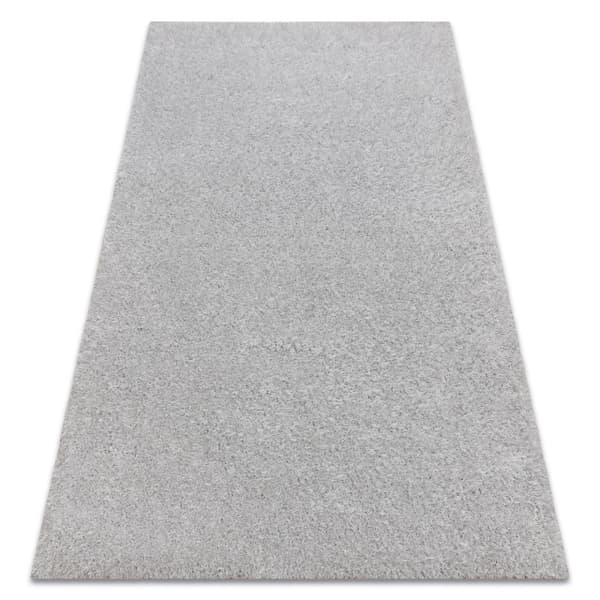 Tæppe BUENOS 7005 shaggy almindelig, ensfarvet sølv, 160x220 cm