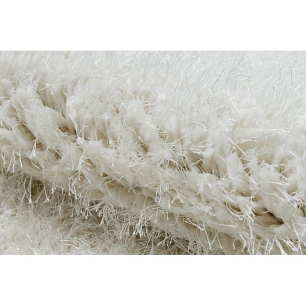 Tæppe BUENOS 7001 shaggy almindelig, ensfarvet hvid, 160x220 cm
