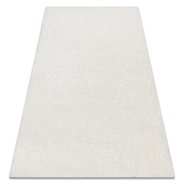 Tæppe BUENOS 7001 shaggy almindelig, ensfarvet hvid, 180x270 cm