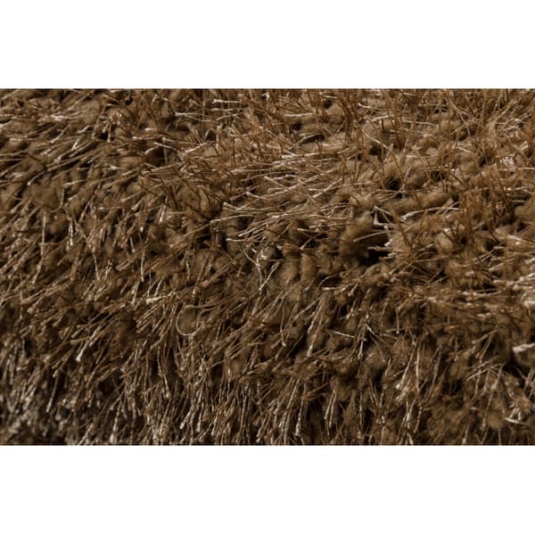 Matto BUENOS pyöreä 6650 shaggy tavallinen, yksivärinen beige, cirkel 100 cm