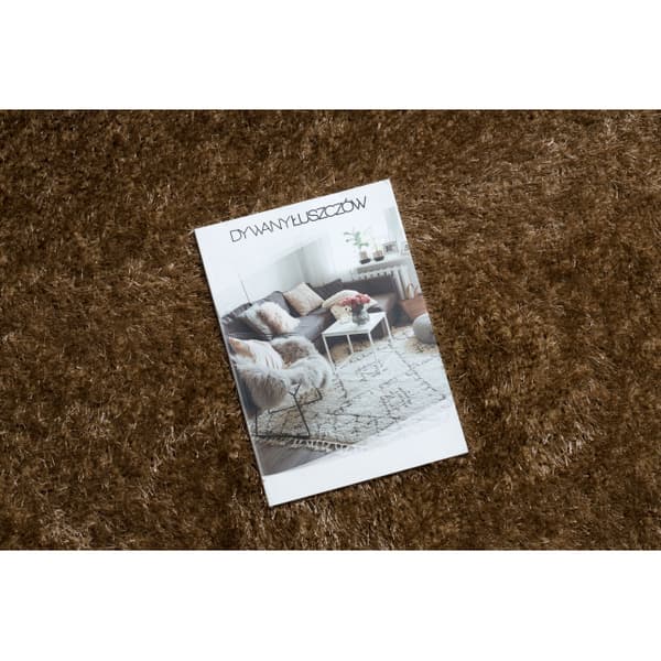 Matto BUENOS pyöreä 6650 shaggy tavallinen, yksivärinen beige, cirkel 100 cm
