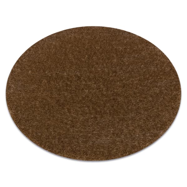 Matto BUENOS pyöreä 6650 shaggy tavallinen, yksivärinen beige, cirkel 100 cm
