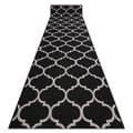 Miniatyrbillede 1 af 5: Fortovet SISAL FLOORLUX design 20608, Marokkansk kløver, trellis sort / sølv 80 cm, 80x670 cm