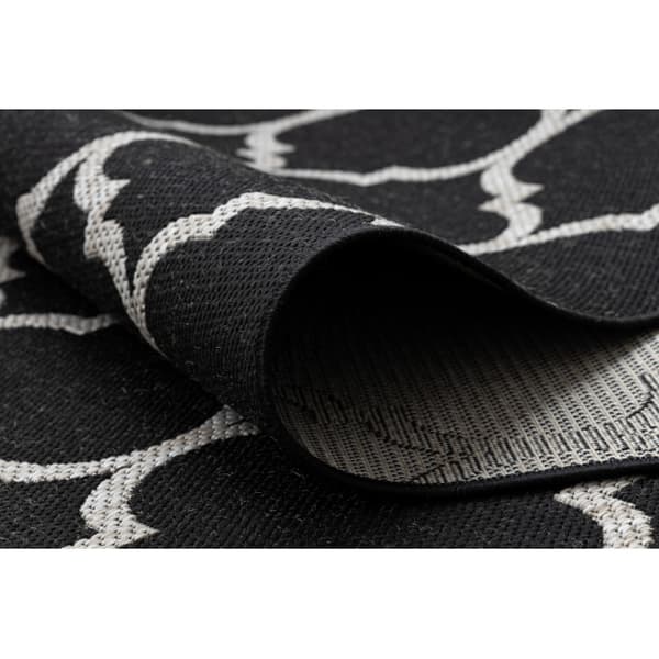 Löpare SIZAL FLOORLUX design 20608 Marockansk spaljé svart / silver 100 cm, 100x1300 cm
