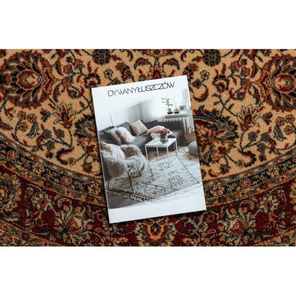 Tæppe villaa KASHQAI 4362 102 cirkel ornament beige / rødbrun, cirkel 160 cm