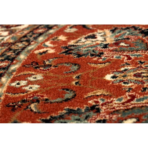 Villa matto KASHQAI 4362 200 pyöreä ornamentti punaruskea / beige, cirkel 160 cm