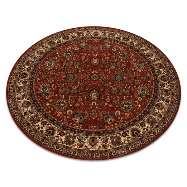 Villa matto KASHQAI 4362 200 pyöreä ornamentti punaruskea / beige, cirkel 160 cm