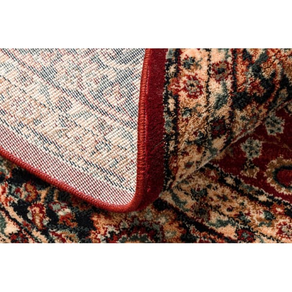 Tæppe villaa KASHQAI 4362 300 cirkel ornament rødbrun / sort, cirkel 160 cm