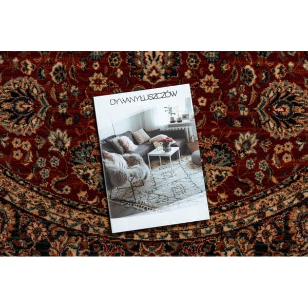 Tæppe villaa KASHQAI 4362 300 cirkel ornament rødbrun / sort, cirkel 160 cm