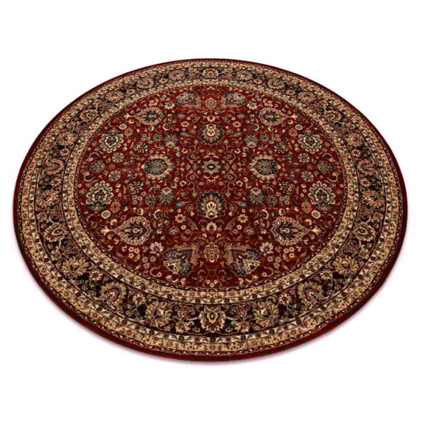 Ullmatta KASHQAI 4362 300 circle prydnad rödvin / svart, cirkel 160 cm