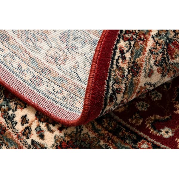 Tæppe villaa KASHQAI 4362 302 cirkel ornament rødbrun / beige, cirkel 120 cm