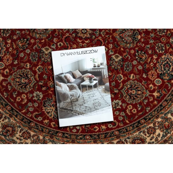 Tæppe villaa KASHQAI 4362 302 cirkel ornament rødbrun / beige, cirkel 120 cm
