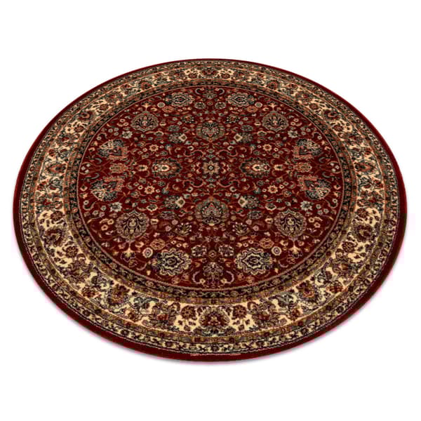 Tæppe villaa KASHQAI 4362 302 cirkel ornament rødbrun / beige, cirkel 120 cm