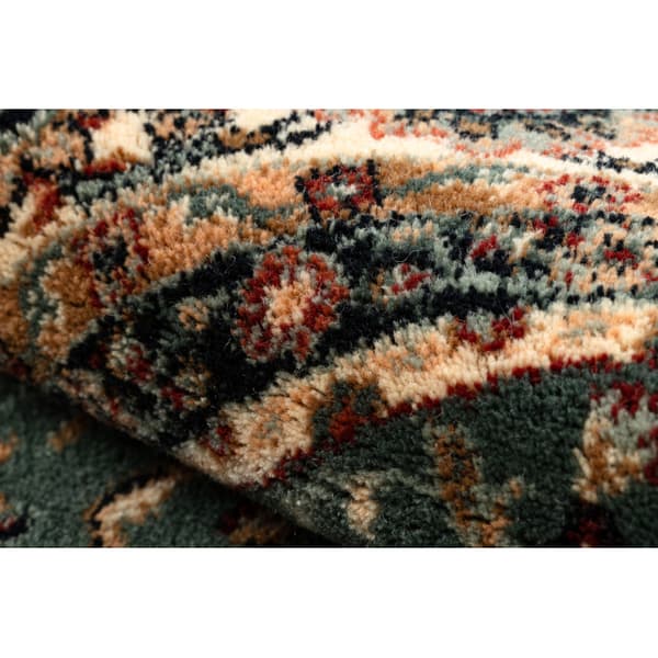 Ullmatta KASHQAI 4362 410 circle prydnad grön / beige, cirkel 160 cm