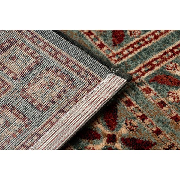 Ullmatta KASHQAI 4301 401 orientalisk, ram grön / terrakotta, 120x170 cm