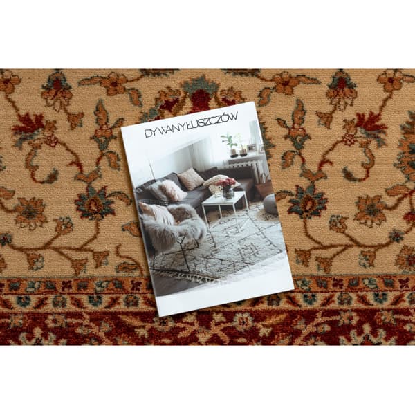 Tæppe villaa KASHQAI 4303 106 Blomster, ramme beige / rødbrun, 120x170 cm