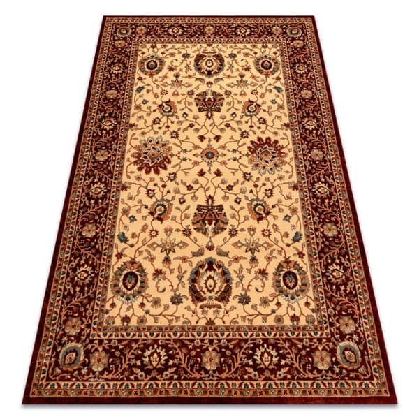 Tæppe villaa KASHQAI 4303 106 Blomster, ramme beige / rødbrun, 120x170 cm