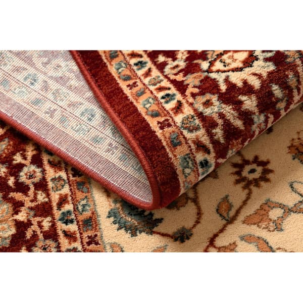 Tæppe villaa KASHQAI 4303 106 Blomster, ramme beige / rødbrun, 160x240 cm