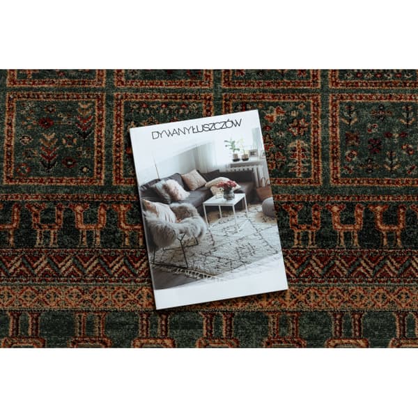 Ullmatta KASHQAI 4349 400 orientalisk, ram grön, 135x200 cm