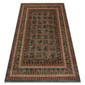 Miniatyrbild 1 av 5: Ullmatta KASHQAI 4349 400 orientalisk, ram grön, 135x200 cm
