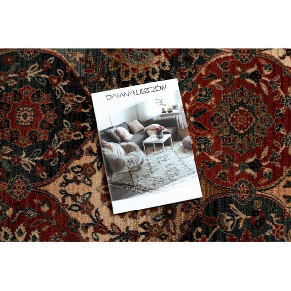 Tæppe villaa KASHQAI 4373 500 orientalsk, gitter grøn / rødbrun, 200x300 cm