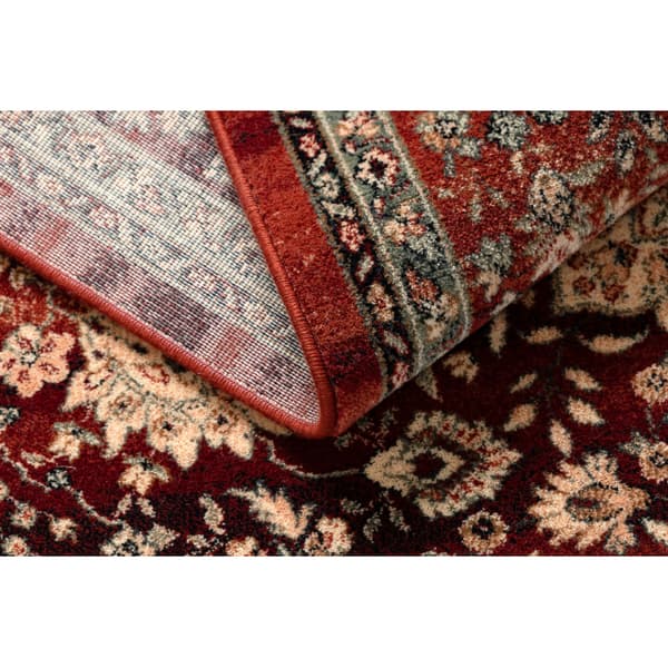 Tæppe villaa KASHQAI 4365 300 Blomster, ramme rødbrun / beige, 200x300 cm