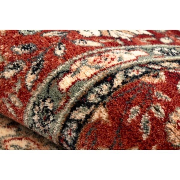 Tæppe villaa KASHQAI 4365 300 Blomster, ramme rødbrun / beige, 200x300 cm