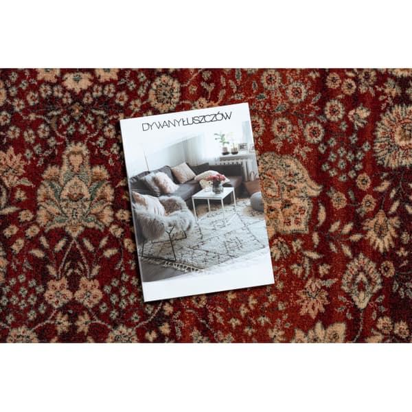 Tæppe villaa KASHQAI 4365 300 Blomster, ramme rødbrun / beige, 200x300 cm