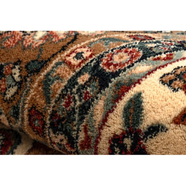 Tæppe villaa KASHQAI 4362 103 Blomster, ramme beige / rødbrun, 120x170 cm