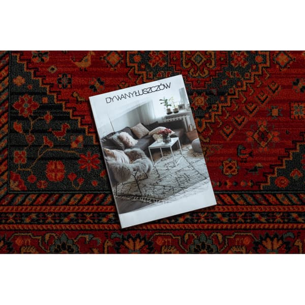 Ullmatta KASHQAI 4345 300 orientalisk, ram rödvin, 80x160 cm