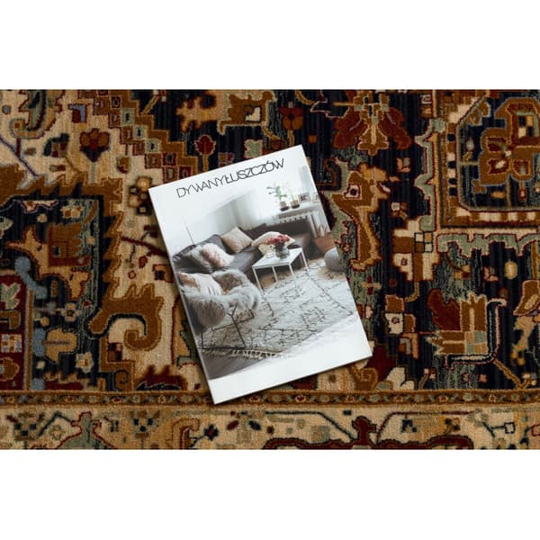 Matto KESHAN Ornamentti, kehys itämainen 2886/53511 beige / laivastonsininen, 160x230 cm