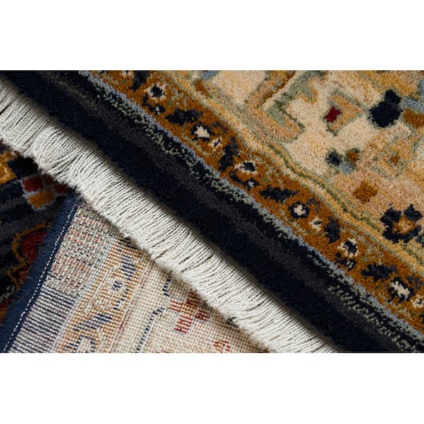Tæppe KESHAN Pynt, ramme itämainen 2886/53511 beige / marineblå blå, 300x380 cm
