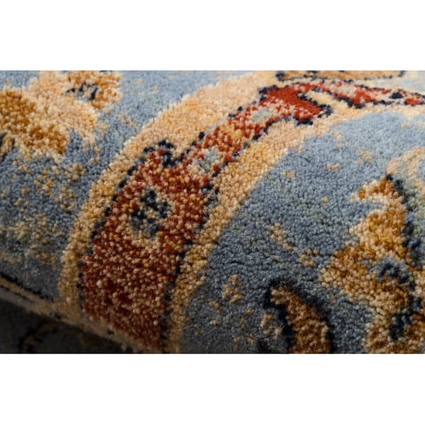 Tæppe KESHAN Ramme itämainen 7875/53544 beige / blå, 250x340 cm