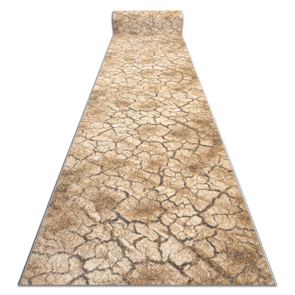 Fortovet KARMEL Terra revnet jord grå karamel 90 cm, 90x600 cm