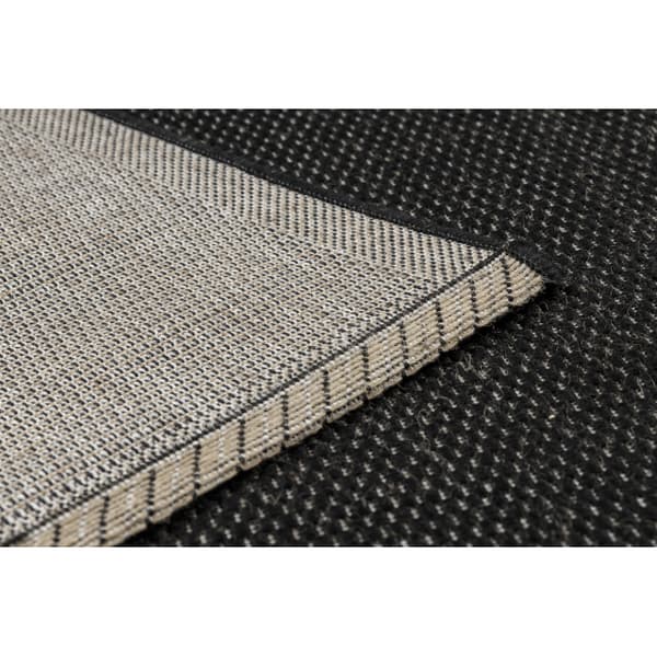 Sisaltæppe SISAL FLOORLUX 20195 SORT / sølv , 160x230 cm