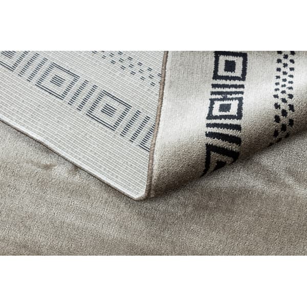 Matta AMOUR 53098A beige / svart - Ram, grekisk modern, elegant, 78x150 cm
