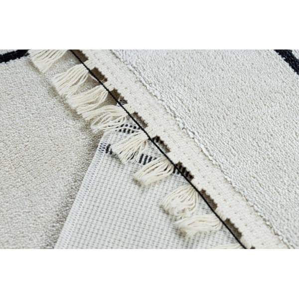 Matta AMOUR 53091C grädde - Geometrisk, Linjer modern, elegant, 98x300 cm