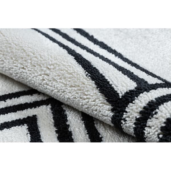 Matta AMOUR 53091C grädde - Geometrisk, Linjer modern, elegant, 98x300 cm