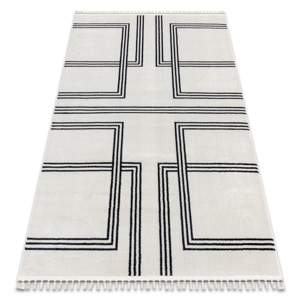 Matta AMOUR 53091C grädde - Geometrisk, Linjer modern, elegant, 98x300 cm