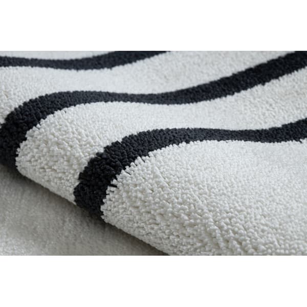 Matta AMOUR 53096C grädde - Ram, Linjer modern, elegant, 118x180 cm