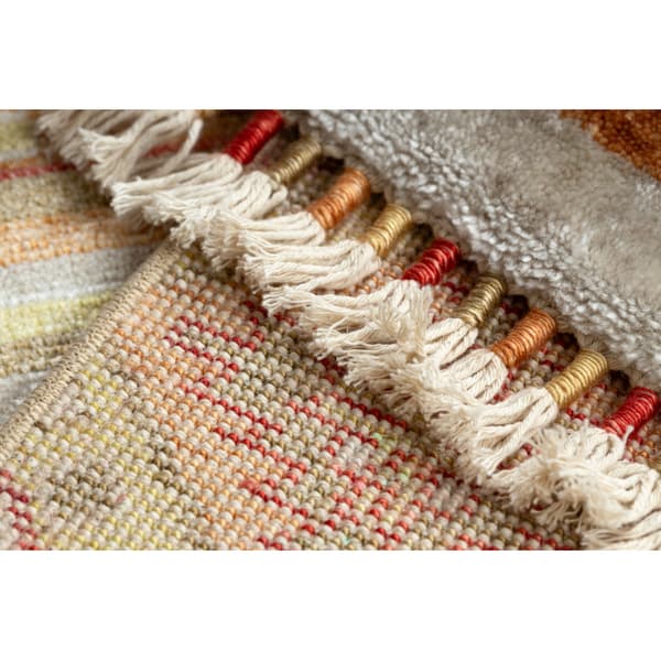 HERIZ A0986B matto Oriental beige / viininpunainen - bambulanka, eksklusiivinen, tyylikäs, 200x290 cm