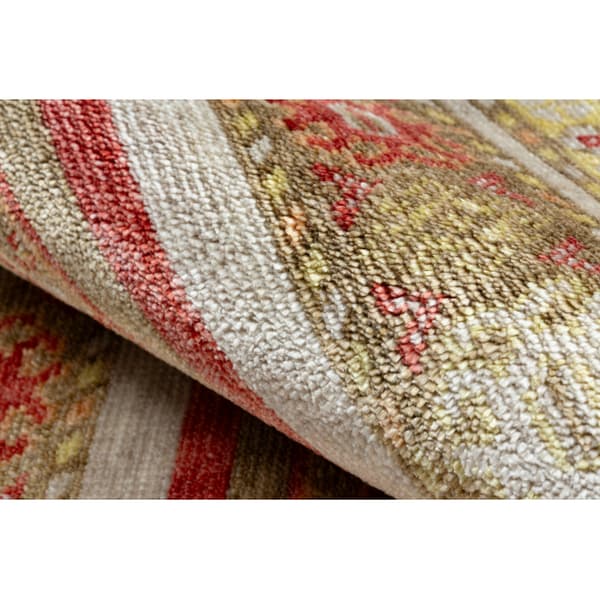 HERIZ A0986B matto Oriental beige / viininpunainen - bambulanka, eksklusiivinen, tyylikäs, 200x290 cm