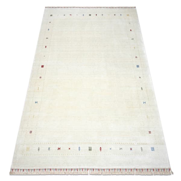 HERIZ A0987C matta ram grädde - bambugarn, exklusivt, snyggt, 200x290 cm