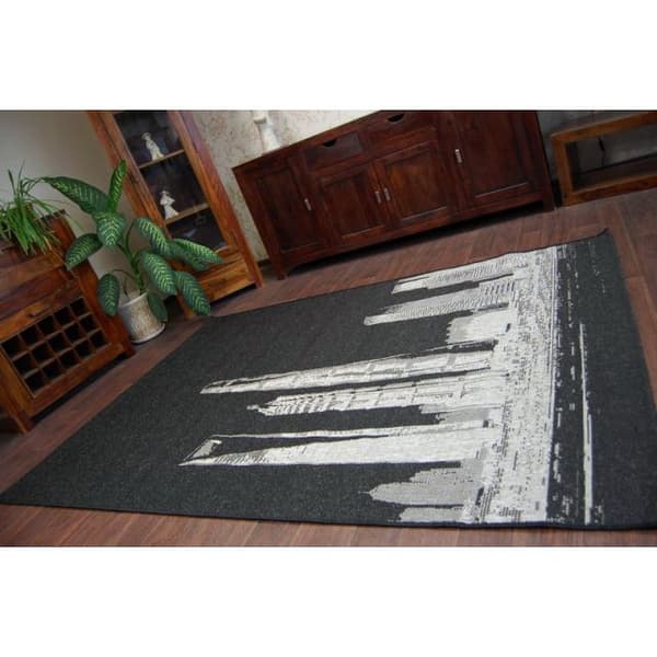 MATTA SIZAL FLOORLUX 20240 svart / silver, 240x330 cm