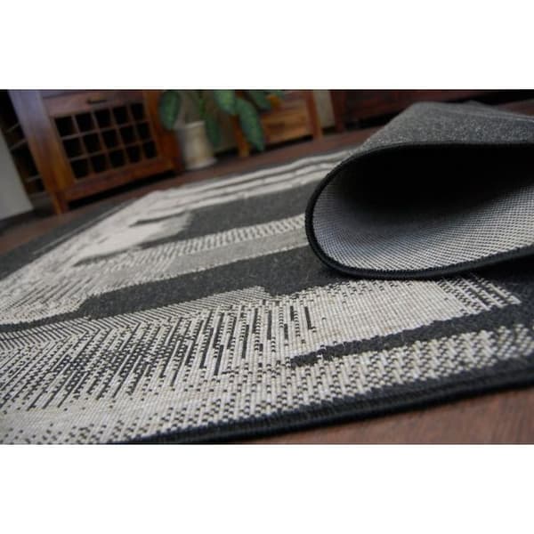 MATTA SIZAL FLOORLUX 20240 svart / silver, 240x330 cm